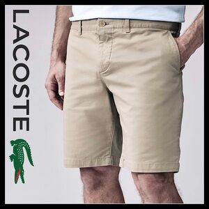 Lacoste Men’s Relaxed Fit Stretch Cotton Chino Golf Shorts Size (44) Like NEW